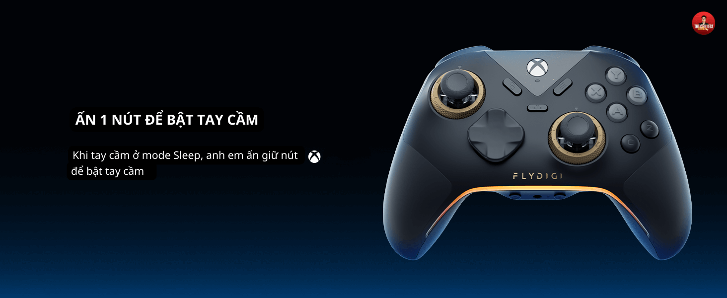 Cách bật tay cầm Flydigi Vader 5s