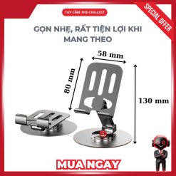 kích thước giá đỡ điện thoại xoay 360 độ tiện lợi