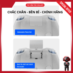 Kẹp điện thoại có 2 khấc dễ tháo lắp, điều chỉnh