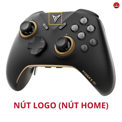 Nút Logo để bật/ tắt và kết nối tay cầm chơi game 