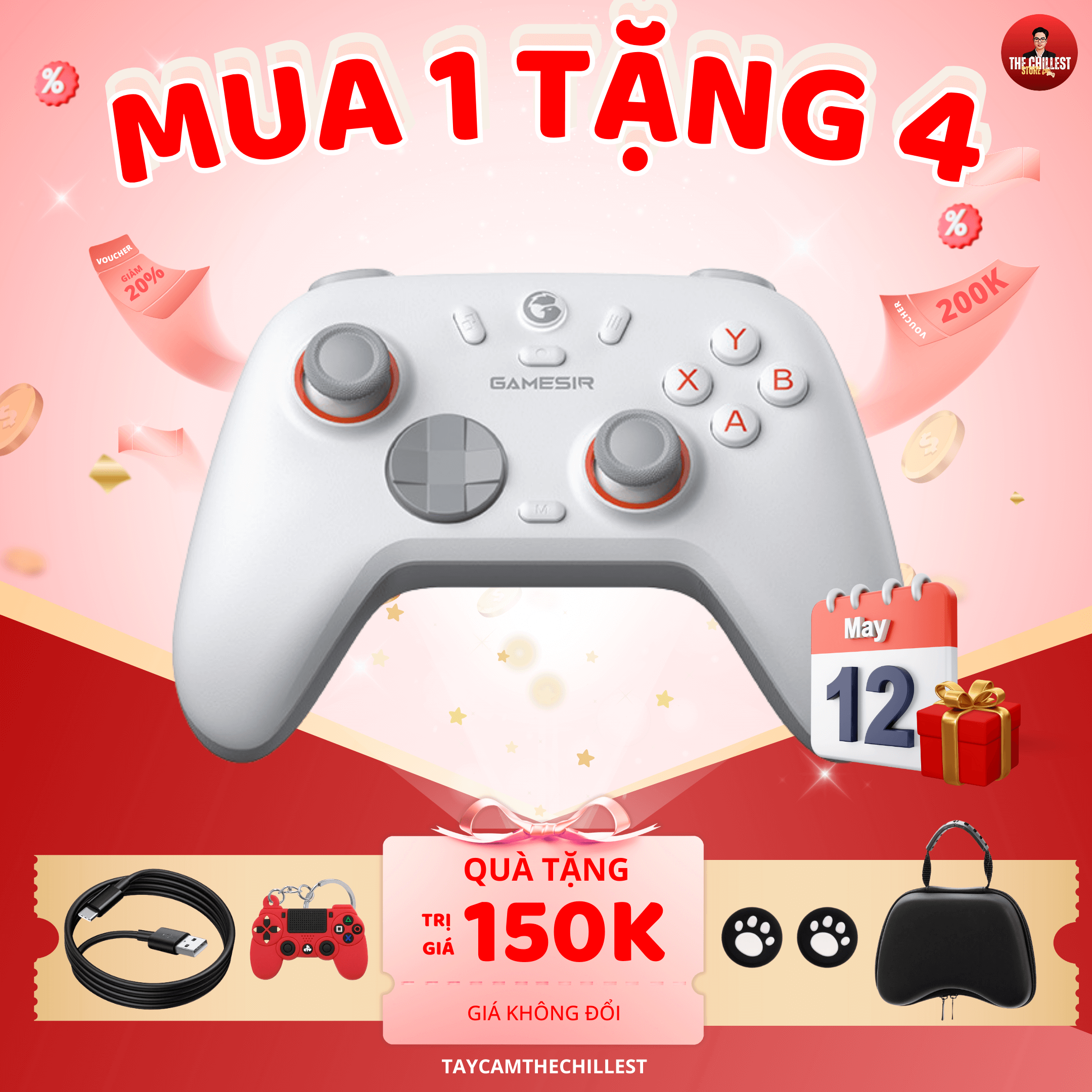 Tay cầm Gamesir NOVA 2 LITE, TẶNG TÚI ĐỰNG TAY CẦM 150K