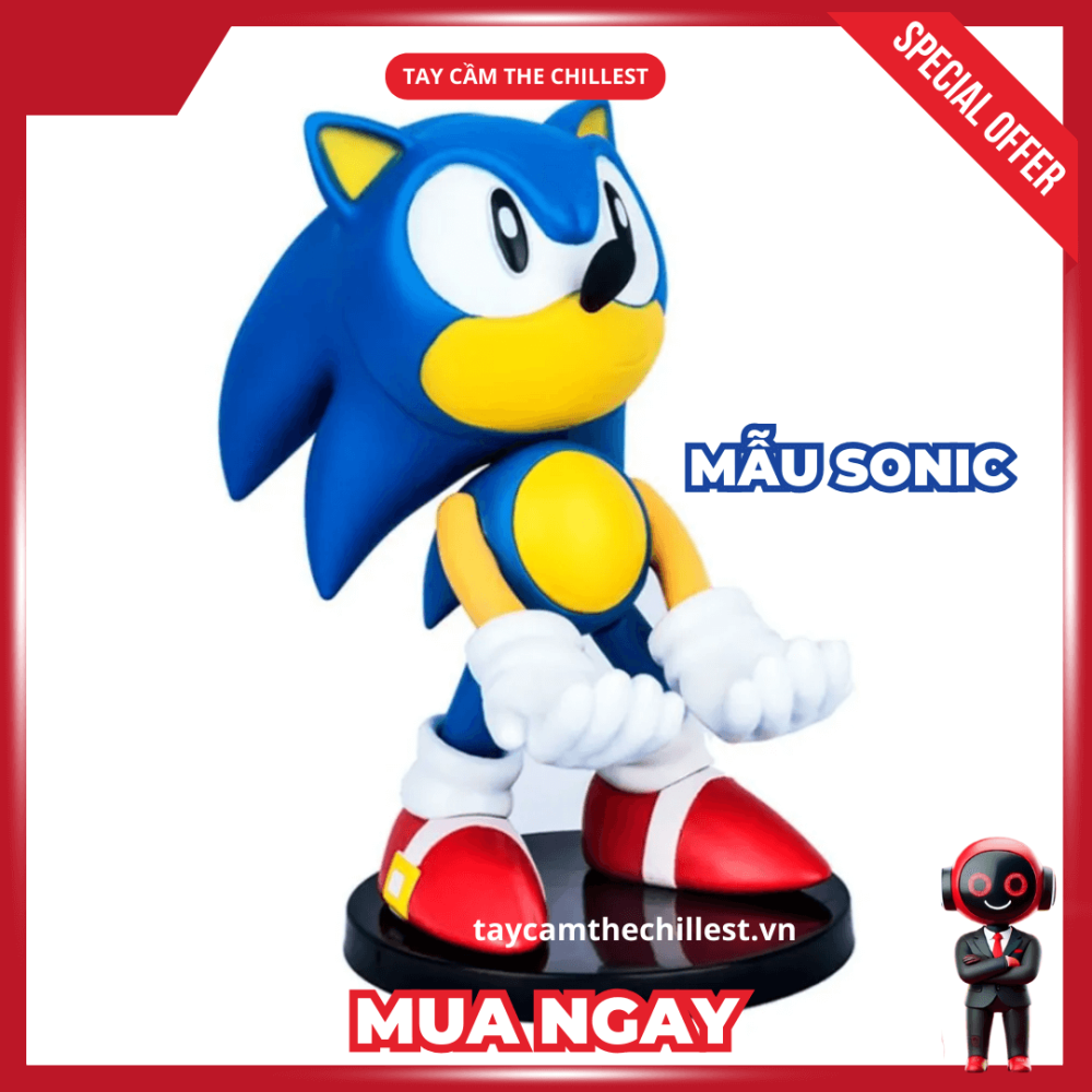 Mẫu giá đỡ tay cầm nhân vật sonic