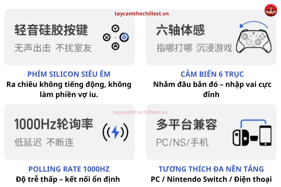Phím silicon siêu êm: Bấm êm – Ra chiêu không tiếng động, không làm phiền vợ iu.