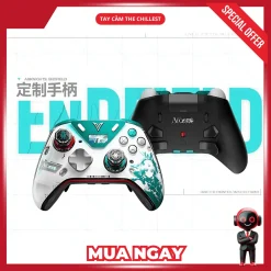 mặt trước và mặt sau tay cầm phiên bản Apex 6 Arcane – Arknights Endfield Edition
