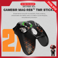 GameSir Mag-Res™ TMR (Cảm biến Hall Effect): Độ bền vĩnh cửu, kiểm soát siêu mượt mà, chấm dứt nỗi lo Trôi Cần