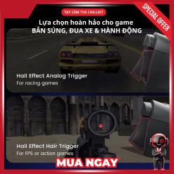 Tay cầm phù hợp chơi game bắn súng, đua xe, ..