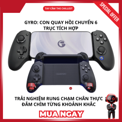Tay cẩm có các tính năng cao cấp: Gyro, Macro, rung, app tinh chỉnh