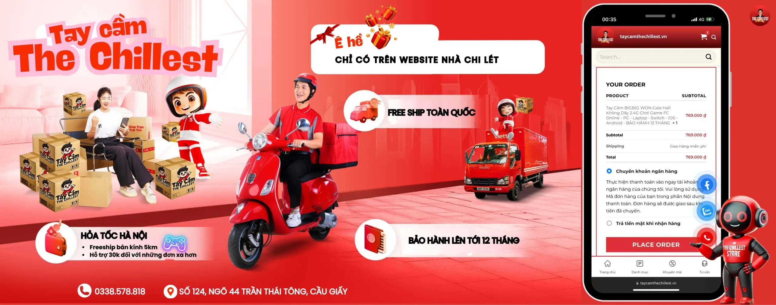 shop tay cầm chơi game - tay cầm the chillest