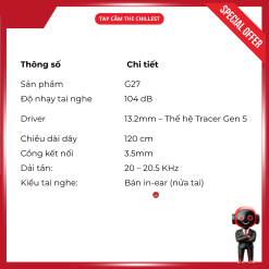 thông số chi tiết tai nghe chơi game plextone g27