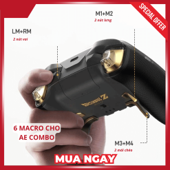 Tay cầm có 6 macro cho anh em tha hồ combo
