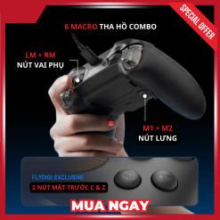 Tay cầm Flydigi vader 5s có 6 macro