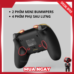 hai phím phụ và lock trigger bố trí phía sau tay cầm
