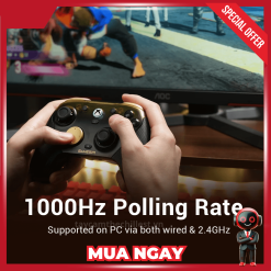 tay cầm chơi game kết nối ổn định, polling rate 1000hz