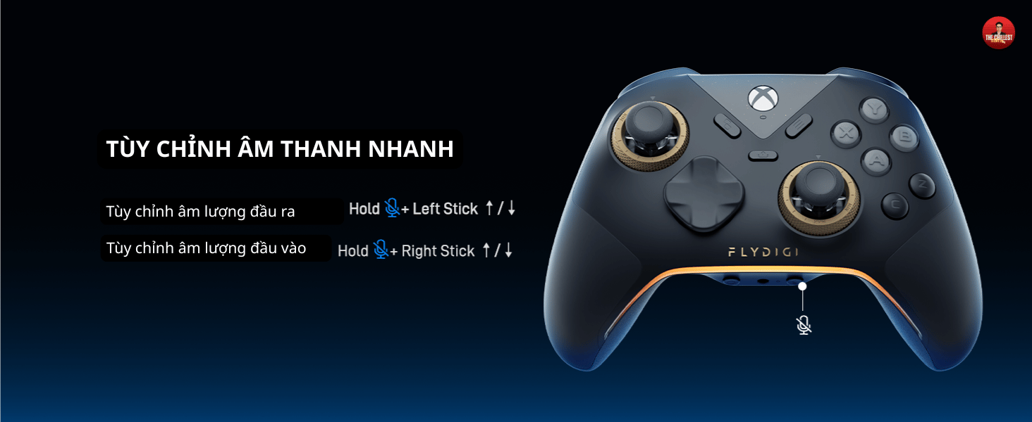 Tùy chỉnh âm thanh đầu vào và đầu ra của tay cầm Flydigi Vader 5s