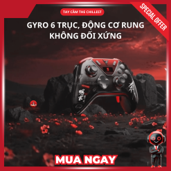 Tay cầm chơi game với Cảm biến chuyển động (Gyro) 6 trục : Chỉ đâu đánh đó, đồng bộ tay mắt.
