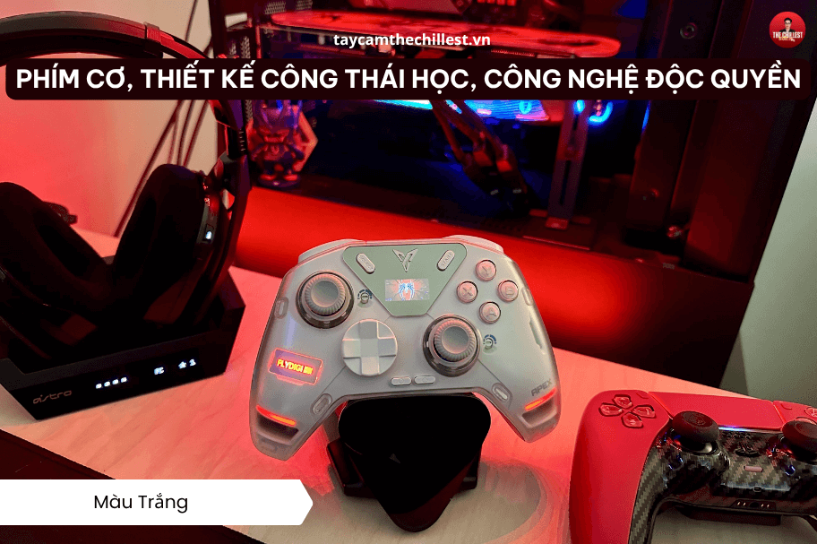 Tay cầm Flydigi Apex 4 màu trắng xám