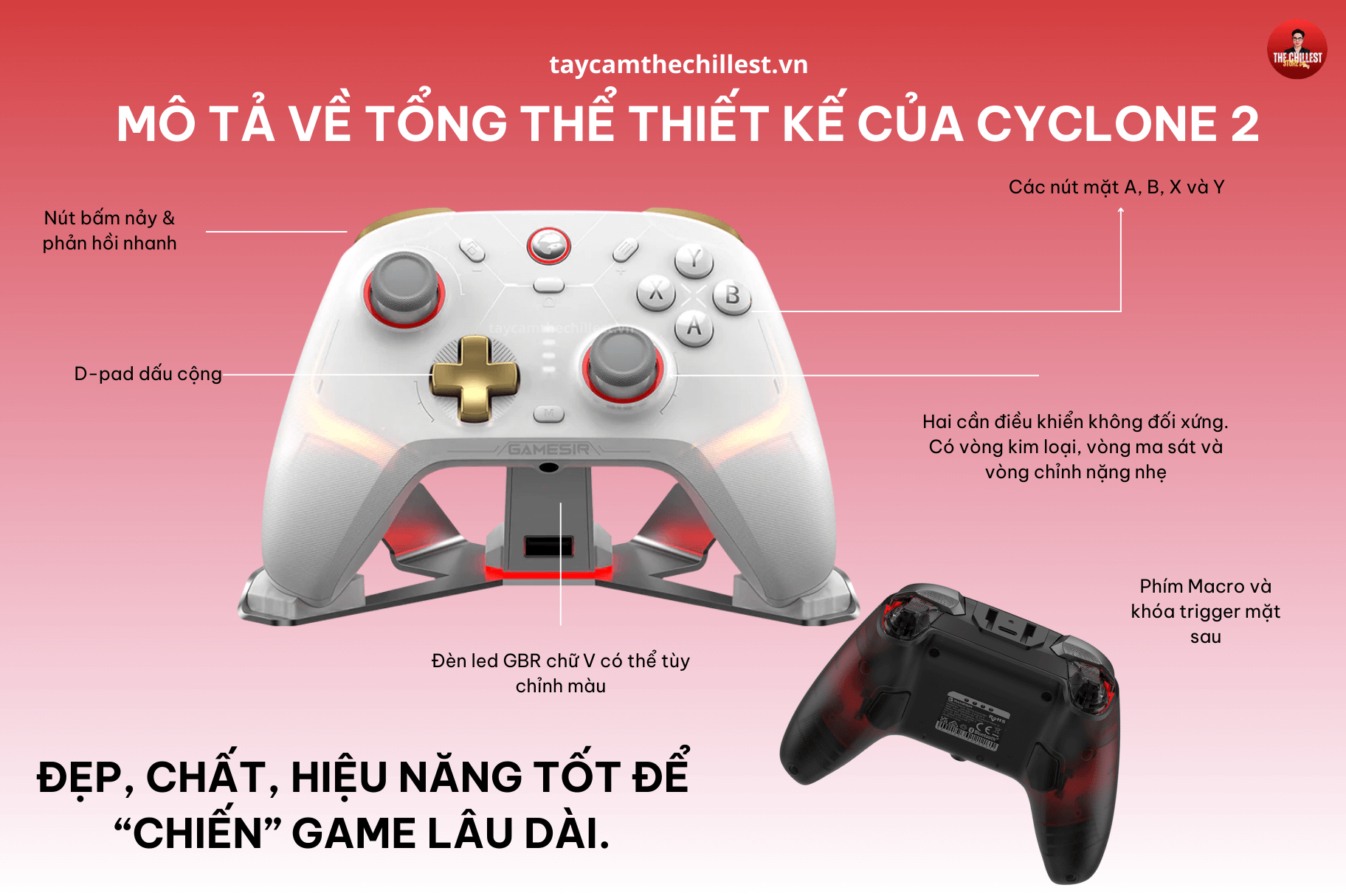 ngoại hình tay cầm chơi game cyclone 2 
