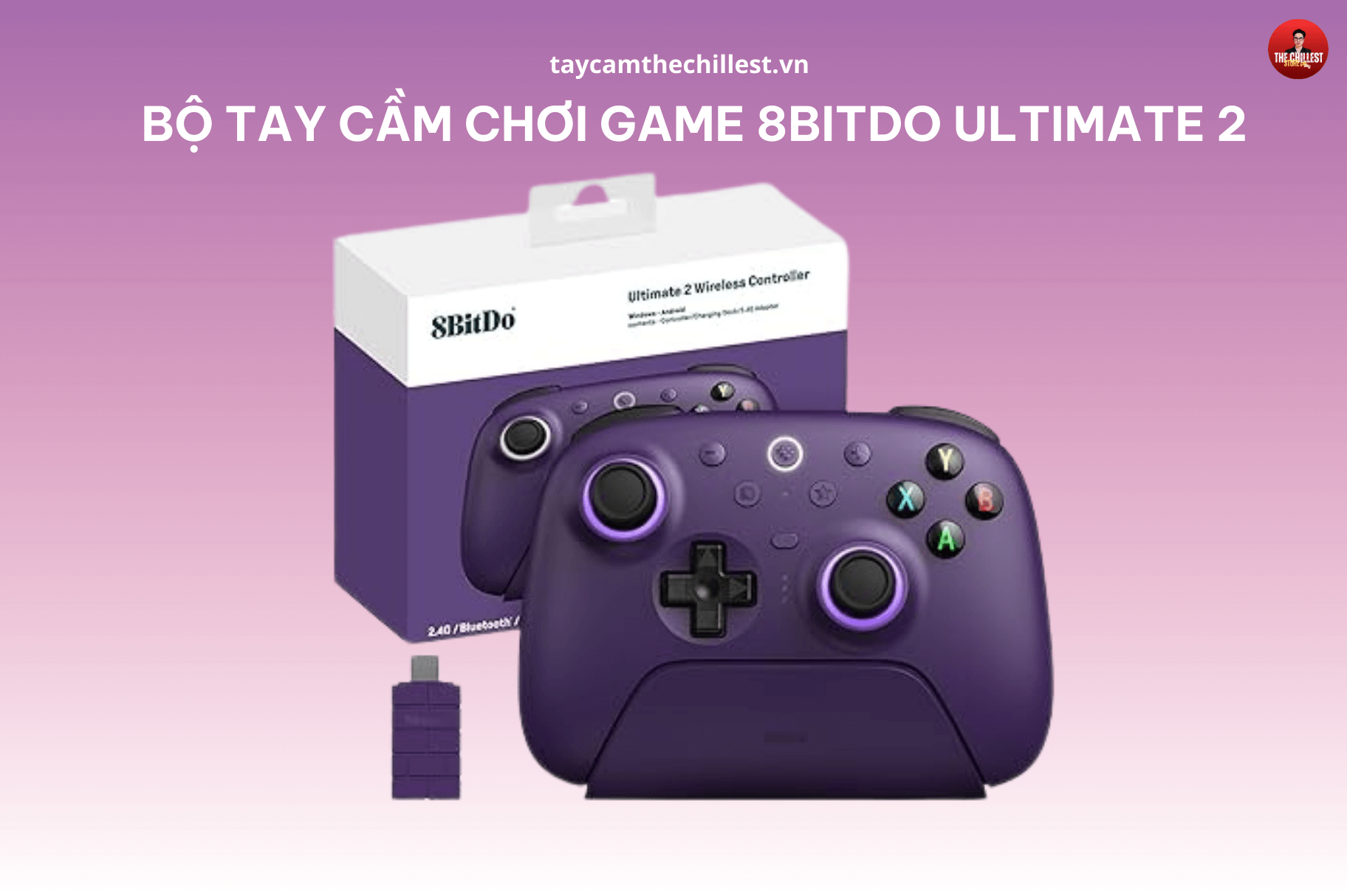 Bộ sản phẩm tay cầm chơi game 8bitdo Ultimate 2