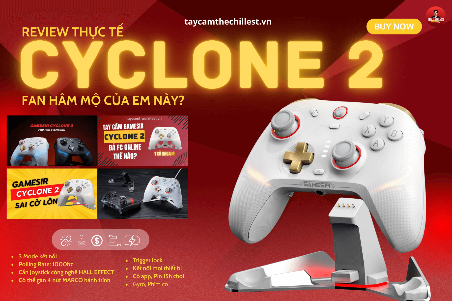 Review tay cầm cyclone 2